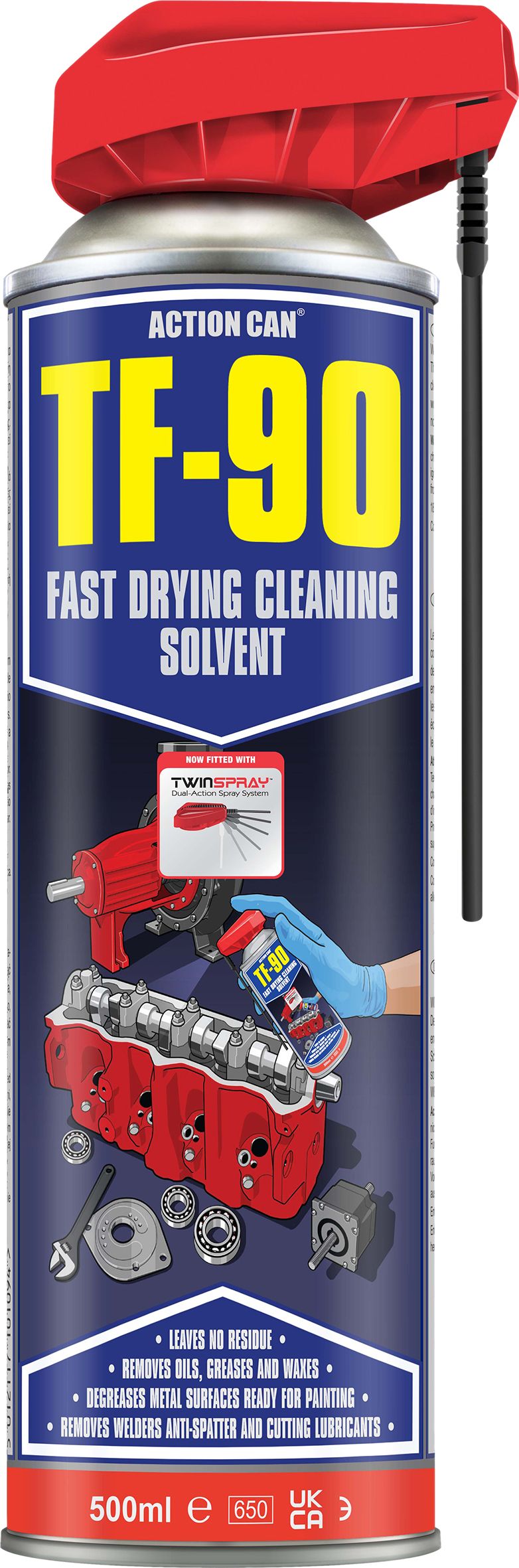 TF-90 TwinSpray Fast Drying Cleaning Solvent 500ML