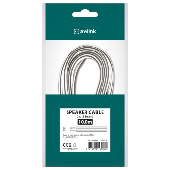Avlink Fig8 Speaker Wire Cable lead White-Black Polarity 10m