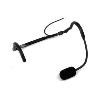 Trantec MIC-X66-BK HM-66 Aerobic Headworn Microphone Black Gooseneck