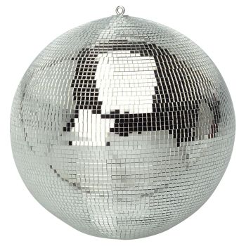 Silver Mirror Ball with Dual Hanging Points Dia 400mm 16 inch