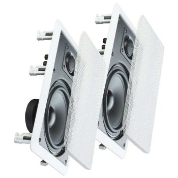 2x Hifi Audio Home Cinema Surround Sound Speaker In Wall Mount Passive Speakes