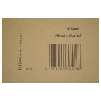 NJS Black Perforated Sheet Music Stand with Height  Angle Adjustment