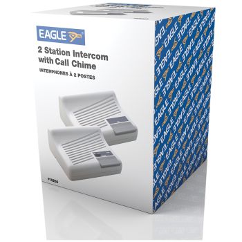 Eagle 2-Way Intercom with Call Chime & Desk / Wall Speaker, inc Cable & Fixings