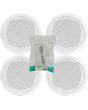 4x Ceiling Wall Surround HIFI Sound Speakers White,10M Cable 100.031B