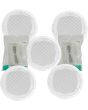 5x in Ceiling Wall Surround Sound Speakers &Cables 100.031B
