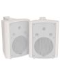 4x White Stereo 8in Wall Bookshelf Speakers and Cables, bc8-W 100.910uk B2