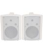 4x White Stereo 8in Wall Bookshelf Speakers and Cables, bc8-W 100.910uk B2