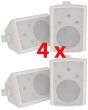 4x White Stereo Corner Speakers 8in  Bc8-W 100.910uk B
