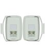 White 8 Ohm Wall Mount Speaker For Music Or Surround Sound,pair