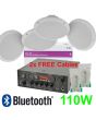 4x 6.5inch Ceiling Speakers, Digital Stereo Bluetooth Amp and Cables 103.122 B3