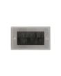 Avlink Brush Wallplate 2g Steel Bulk