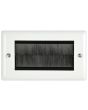 Avlink Brush Wallplate 2g White Steel