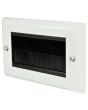 Avlink Brush Wallplate 2g White Steel