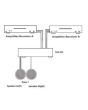 8x In Ceiling Wall AV Speakers + 4 Zone Speaker Selector Switch + Cable 128.303B