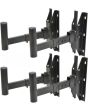 4 x ADJUSTABLE SPEAKER 35mm WALL BRACKETS Max Load 50kg Vertical Extend 129.097