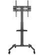 Avlink Compact Height Adjustable Tv Trolley With Shelf