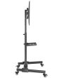 Avlink Compact Height Adjustable Tv Trolley With Shelf