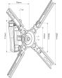 Avlink Hqs201 Compact Full Motion Tv/monitor Wall Bracket Vesa 200x200 13" To 40"