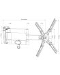 Full Motion Tilt Swivel Lcd Led Tv Wall Mount Bracket 13" To 40"