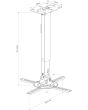 Projector Ceiling Bracket With Drop Pole, Avlink Pjm620 