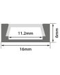 Lyyt Al2-s1606 Aluminium Led Tape Profile Shallow Section 2m
