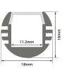 Lyyt Al2-a1816 Aluminium Led Tape Profile Round Section 2m