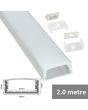 Lyyt Al2-c2310 Aluminium Led Tape Profile Wide Crown 2m Frosted