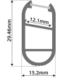 Lyyt Al1-w2915 Aluminium Led Tape Profile Wardrobe 1m