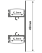 Lyyt Al1-t4917 Aluminium Led Tape Profile 2-way Bar 1m