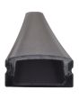 1m Aluminium LED Tape light Profile Short Crown Black