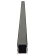 2m Aluminium LED Tape Profile Tall Crown Black