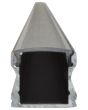 2m Aluminium LED Tape Profile Tall Crown Black