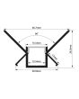 2m Aluminium LED Tape Light Profile Internal Corner Plaster-in