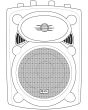 Qtx Qr8k Active Moulded Speaker Cabinet - 80wmax