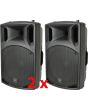 2x DJ 15" Inch ABS Active PA Speakers Disco Party Sound System 1000W