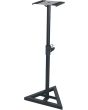 2x QTX Monitor Speaker Stands Adjustable DJ Studio Monitor Stand Black Steel
