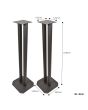 QTX PAIR Speaker Stand,s Black HiFi Surround Sound, Loudspeaker Floorstands, 80cm