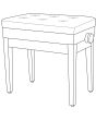 Chord Pb660hs-bk Piano Bench With Storage - Black