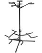 Triple Guitar Stand with Neck Support - 3 Way Foldable Multi Guitar Stand