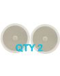 2x Ceiling Speaker With Directional Tweeter C8D 120w 8" Inch White Adastra 