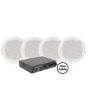 4x White Ceiling Speakers, Bluetooth Amplifer Cable kit