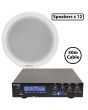 Adastra 12 X Ceiling Speakers With 90w Bluetooth Mixer Amplifier