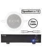 12x 3inch 100V line Ceiling Speakers and Amplifier Trade Package