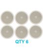 6x Ceiling Speaker With Directional Tweeter C8D 120w 8" Inch White 