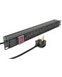 Adastra 1u-pdu-6uk 1u Rackmount 6-gang Uk Power Distribution Unit + 1.8m Lead