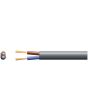Mercury 2 Core Oval Mains Pvc 2 X 24/0.2mm 6a Black 100m
