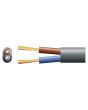 Mercury 2 Core Oval Mains Pvc 2 X 24/0.2mm 6a Black 100m