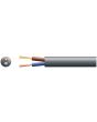 Mercury 2 Core Round Mains Pvc 2 X 32/0.2mm 10a 6.4mm Dia Black 100m