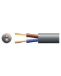Mercury 2 Core Round Mains Pvc 2 X 48/0.2mm 15a 7.4mm Dia Black 100m