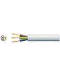 3 Core Round Mains Pvc 3183Y 10a 300/500V, HO5VV-F3 White 100m